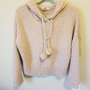 Lush fuzzy soft blush pullover hoodie
